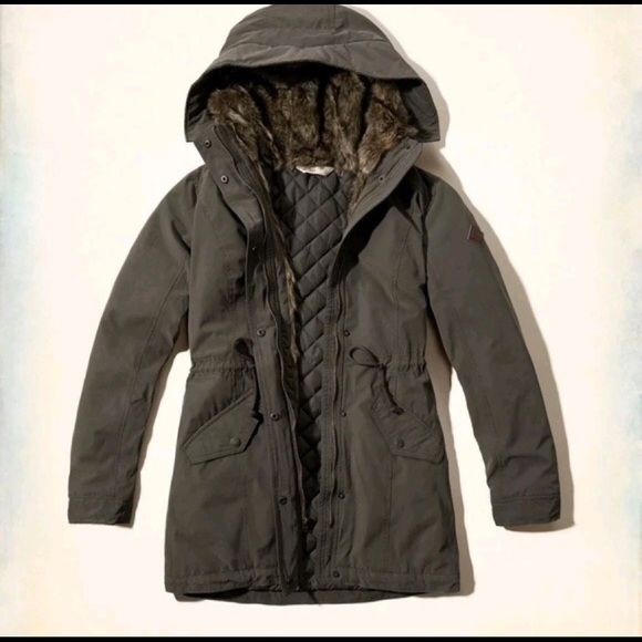 Hollister Jackets & Blazers - Hollister Heritage Faux Fur Lined Parka